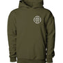 ESURESTE heavyweight hoodie in olive oversized fit side view
